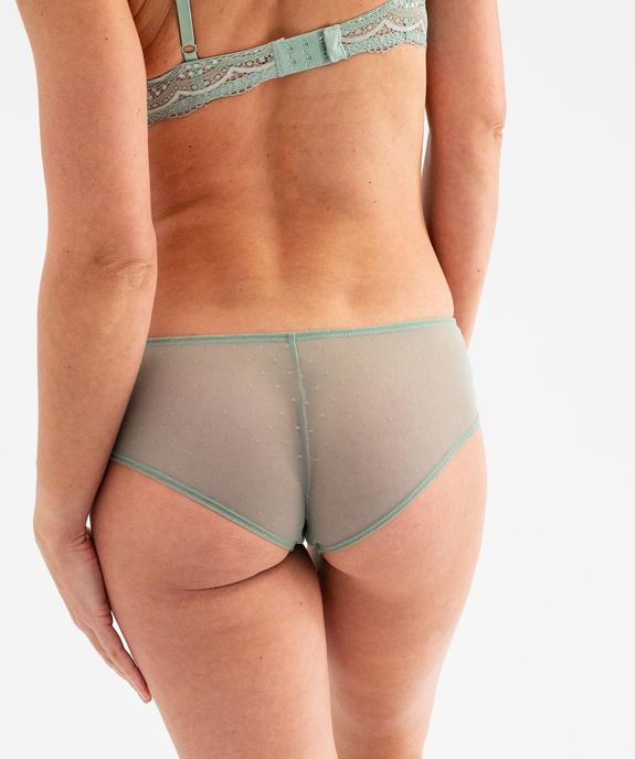 Shorty en dentelle et plumetis femme (lot de 2) vue2 - GEMO(HOMWR FEM) - GEMO