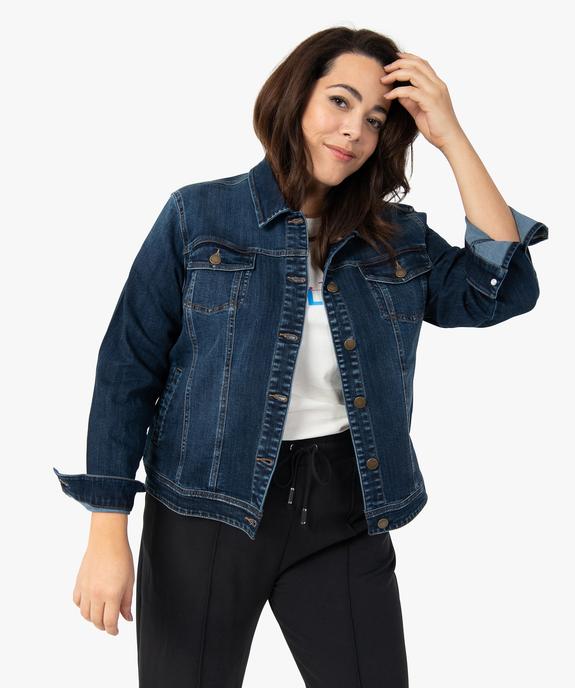 Veste femme grande taille en jean stretch vue2 - GEMO (G TAILLE) - GEMO