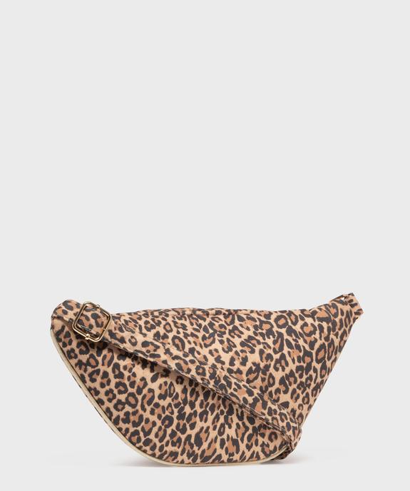 Sac banane en toile à motif léopard femme vue2 - GEMO (ACCESS) - GEMO