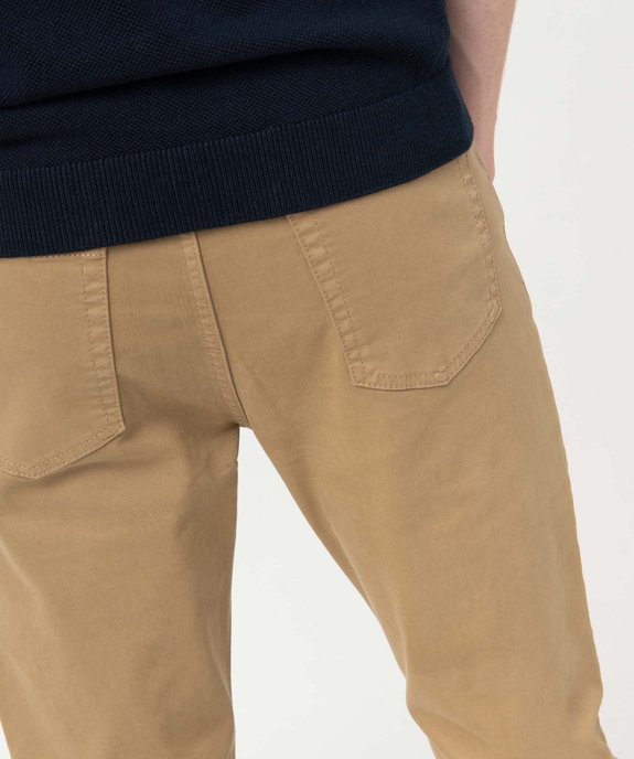 Pantalon homme coupe straight en toile vue2 - GEMO 4G HOMME - GEMO