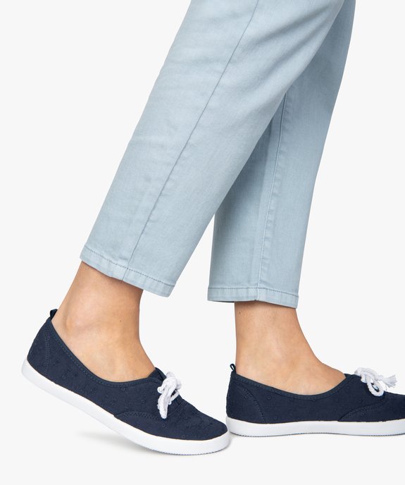 Ballerines en toile avec lacets cordelette femme - Valentina Baldano vue2 - VALENTINA BALDA - GEMO