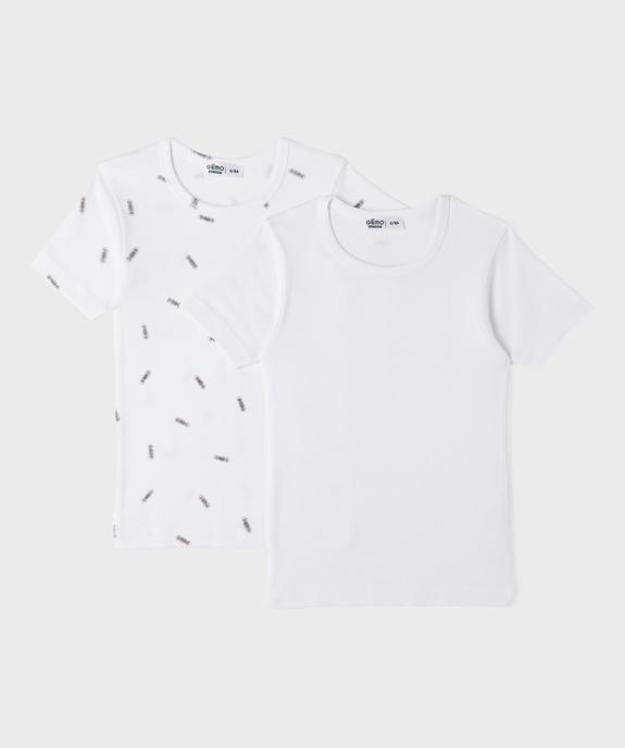 Tee-shirts manches courtes en coton garçon (lot de 2) vue1 - GEMO 4G GARCON - GEMO