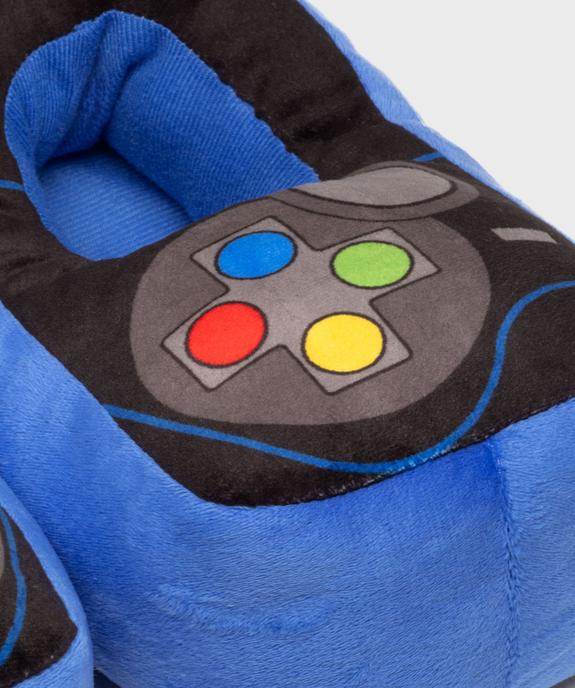 Chaussons en volume fantaisie motif jeu vidéo garçon bleu foncé vue6 - GEMO (ENFANT) - GEMO