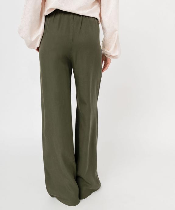 Pantalon large en Lyocell femme vue3 - GEMO 4G FEMME - GEMO