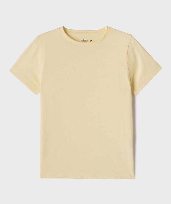 Tee-shirt à manches courtes en coton uni garçon vue1 - GEMO 4G GARCON - GEMO