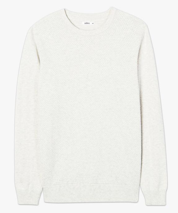 Pull homme à maille fantaisie devant vue4 - GEMO (HOMME) - GEMO