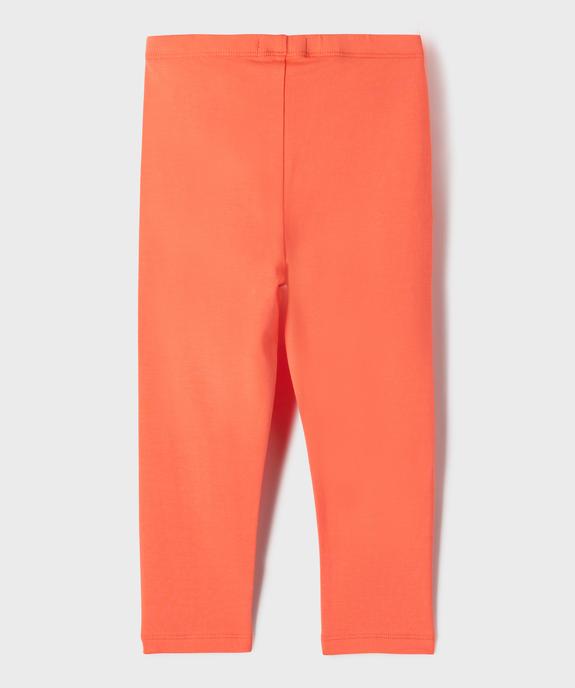 Legging 7/8ème uni à taille élastiquée fille vue6 - GEMO (ENFANT) - GEMO