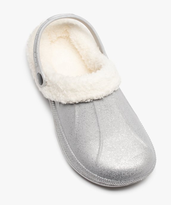 Chaussons femme sabots fourrés doublure amovible vue5 - GEMO(HOMWR FEM) - GEMO