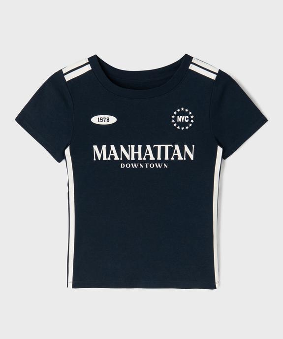Tee-shirt manches courtes style vintage fille vue1 - GEMO 4G FILLE - GEMO