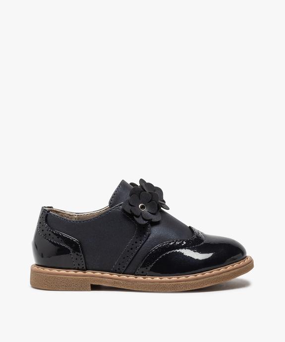 Derbies fille sans lacets à empiècements vernis vue1 - GEMO (ENFANT) - GEMO