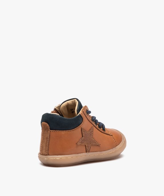 Chaussures premiers pas bébé garçon à lacets et zip – NA! vue4 - NA! - GEMO