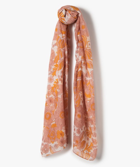 Foulard femme imprime retro