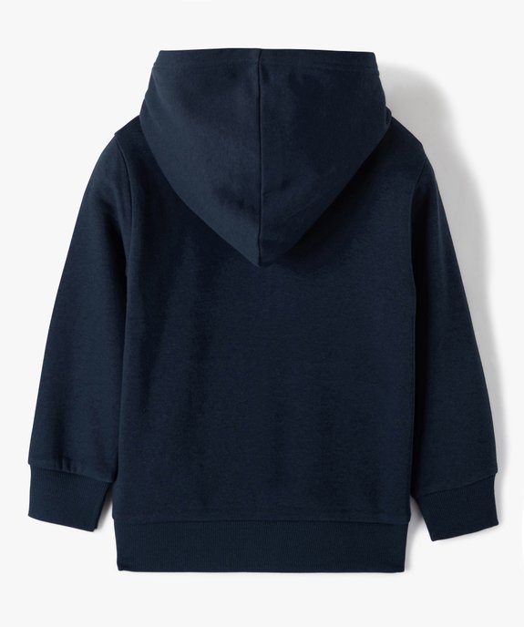 Sweat zippé et molletonné à capuche garçon vue4 - GEMO (ENFANT) - GEMO