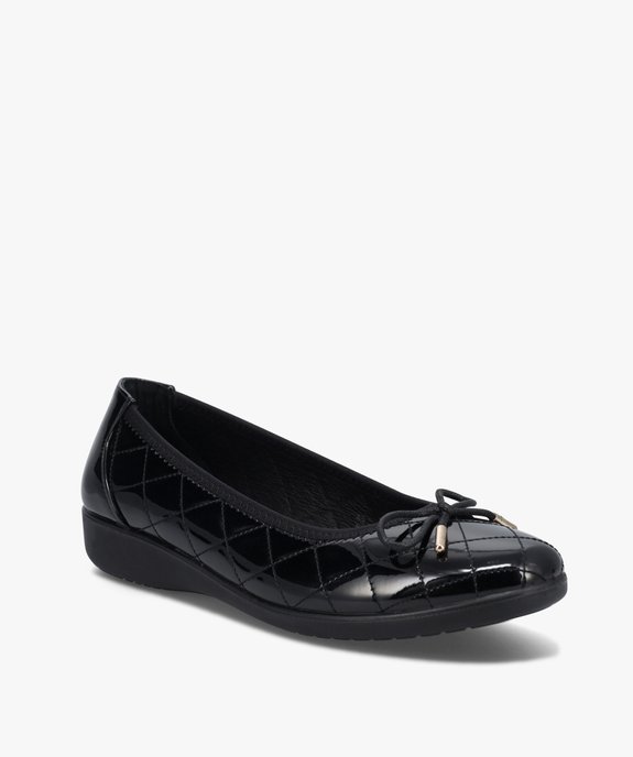 Ballerines femme confort dessus verni matelassé vue2 - GEMO (CONFORT) - GEMO