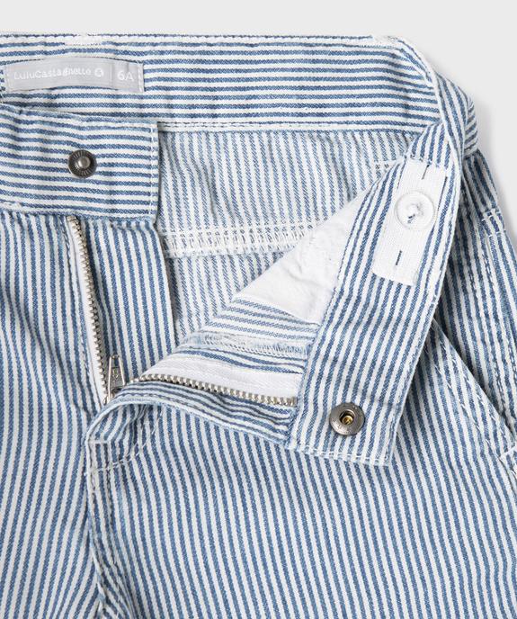 Bermuda rayé coupe regular garçon - LuluCastagnette vue2 - LULUCASTAGNETTE - GEMO