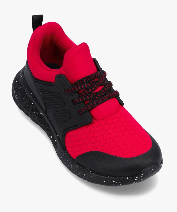Baskets garçon extra-légères bicolores à lacets élastiques vue5 - GEMO (ENFANT) - GEMO