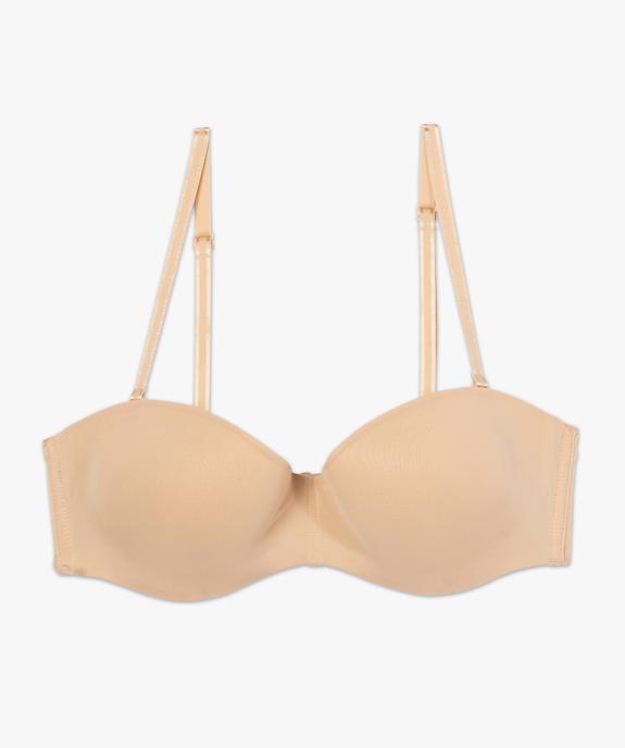  Soutien-gorge bandeau en microfibre avec bretelles muti-positions vue6 - GEMO 4G FEMME - GEMO