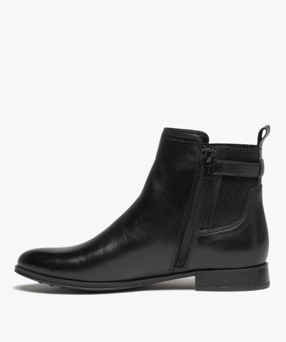 Boots dessus cuir avec élastique fantaisie sur tige femme - Pierre Cardin vue3 - PIERRE CARDIN DIFFUSION - GEMO