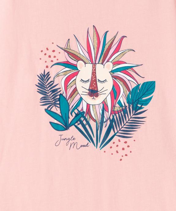 Chemise de nuit fille à manches courtes avec motif pailleté vue2 - GEMO (ENFANT) - GEMO