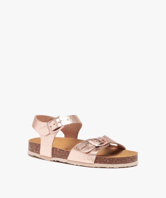 Sandales fille à semelle liège et brides à boucle vue2 - GEMO (ENFANT) - GEMO