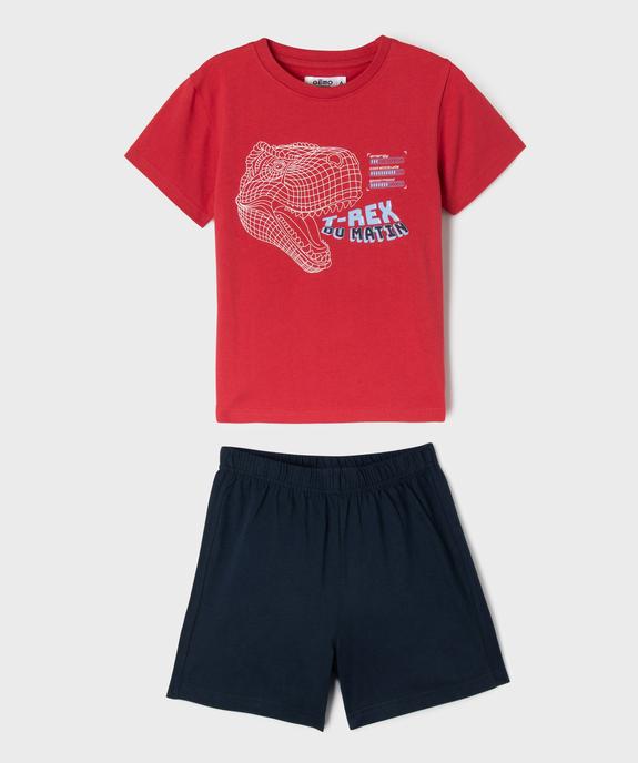 Pyjashort bicolore à motif dinosaure garçon vue1 - GEMO 4G GARCON - GEMO