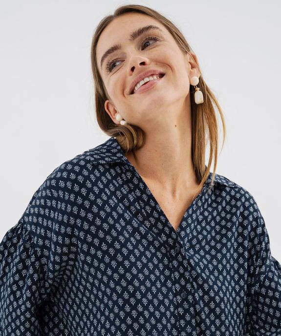 Chemise fluide à motifs femme vue2 - GEMO(FEMME PAP) - GEMO