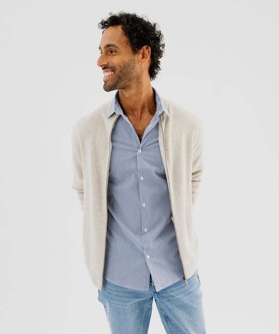 Gilet zippé à col montant homme vue1 - GEMO (HOMME) - GEMO