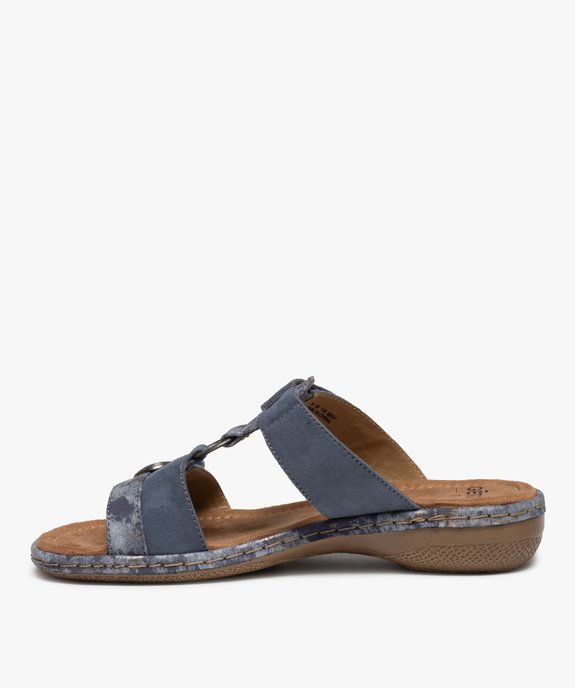 Mules femme confort à brides ajustables à scratch vue3 - GEMO (CONFORT) - GEMO