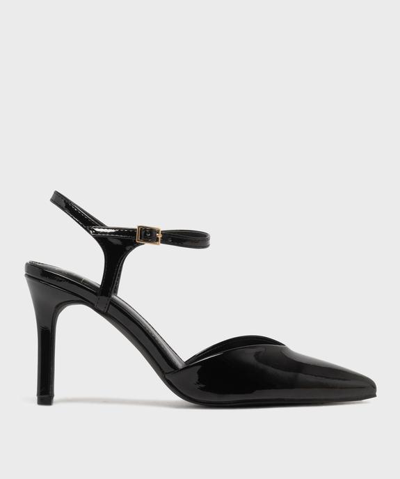 Escarpins slingback vernis à talon haut femme - Follow Me vue1 - FOLLOW ME - GEMO