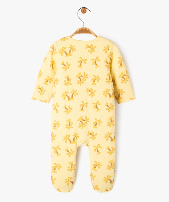 Pyjama dors-bien fermeture devant avec motifs palmiers bébé vue4 - GEMO 4G BEBE - GEMO