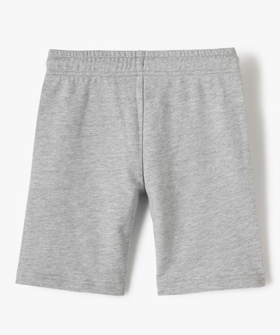 Bermuda garçon en maille avec ceinture élastiquée vue3 - GEMO (ENFANT) - GEMO