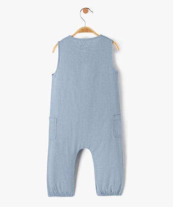 Combinaison bébé garçon en lin sans manches vue3 - GEMO(BEBE DEBT) - GEMO