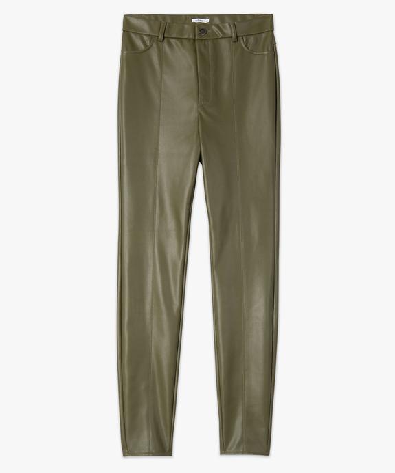 Pantalon femme taille haute en synthétique esprit rock vue4 - GEMO(FEMME PAP) - GEMO