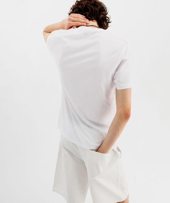 Tee-shirt manches courtes en coton imprimé homme vue4 - GEMO 4G HOMME - GEMO