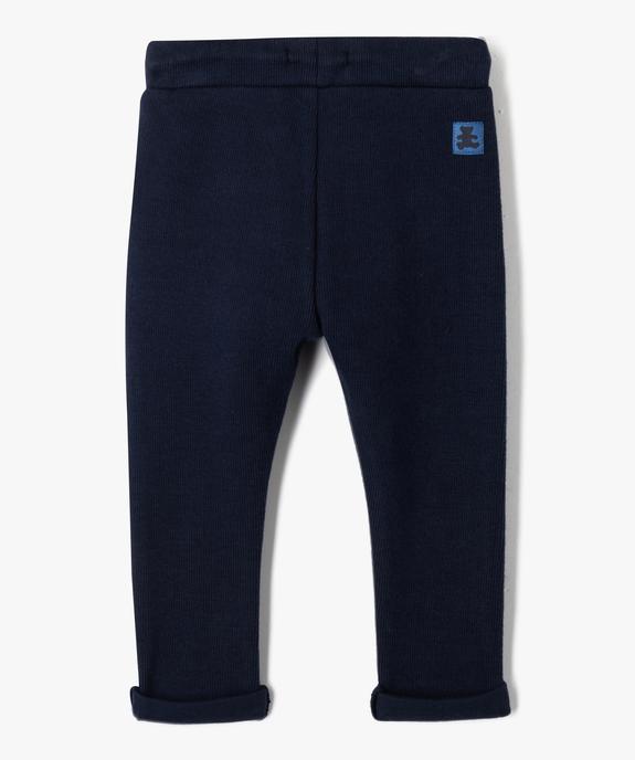 Pantalon bébé garçon en maille - LuluCastagnette vue4 - LULUCASTAGNETTE - GEMO