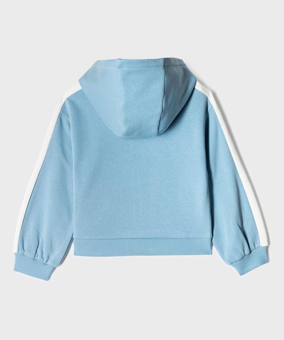 Sweat à capuche et fermeture zippée fille vue4 - GEMO 4G FILLE - GEMO