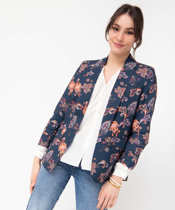 Veste à manches ¾ froncées femme vue1 - GEMO(FEMME PAP) - GEMO
