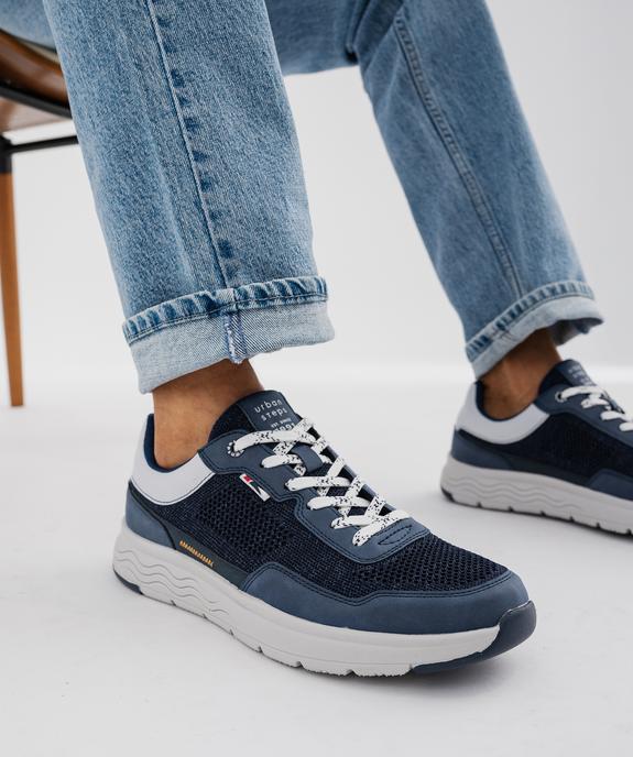 Baskets de running en mesh ajouré homme - Urban Steps vue7 - URBAN STEPS GEMO FOR GOOD - GEMO