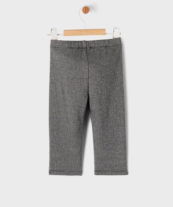 Pantalon en maille épaisse et extensible motif pied-de-poule bébé fille vue3 - GEMO(BEBE DEBT) - GEMO