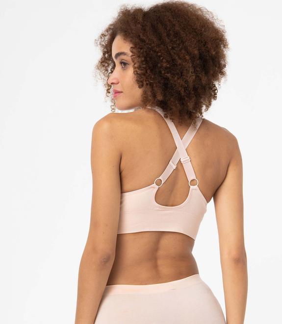 Brassière de sport femme avec bretelles croisées dans le dos vue2 - GEMO(HOMWR FEM) - GEMO