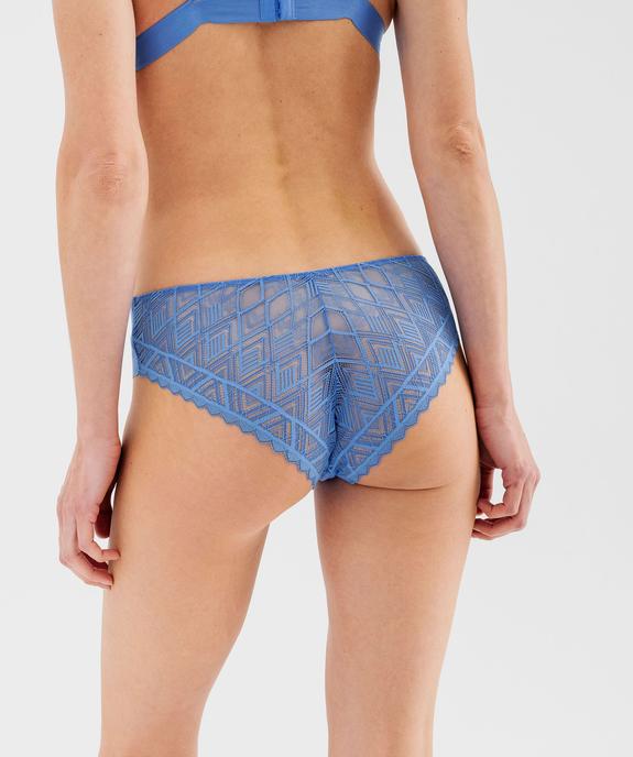 Shorty en microfibre et dentelle femme vue2 - GEMO(HOMWR FEM) - GEMO