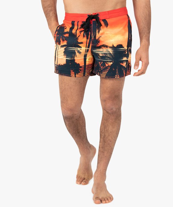 Short de bain homme à motifs palmiers - Freegun vue1 - FREEGUN - GEMO