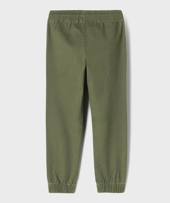 Pantalon jogger en toile de coton stretch garçon vue4 - GEMO (ENFANT) - GEMO