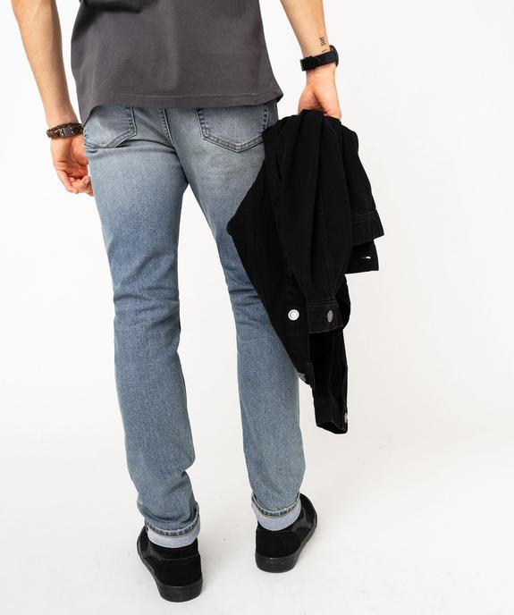 Jean skinny en coton stretch délavé homme vue3 - GEMO 4G HOMME - GEMO