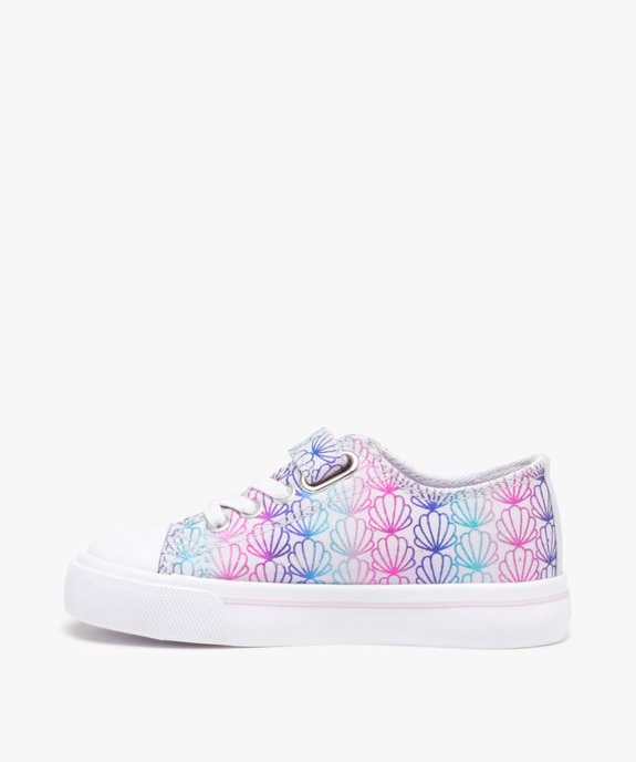 Baskets fille en toile à lacets élastiques - Les Supaires vue3 - GEMO 4G FILLE - GEMO