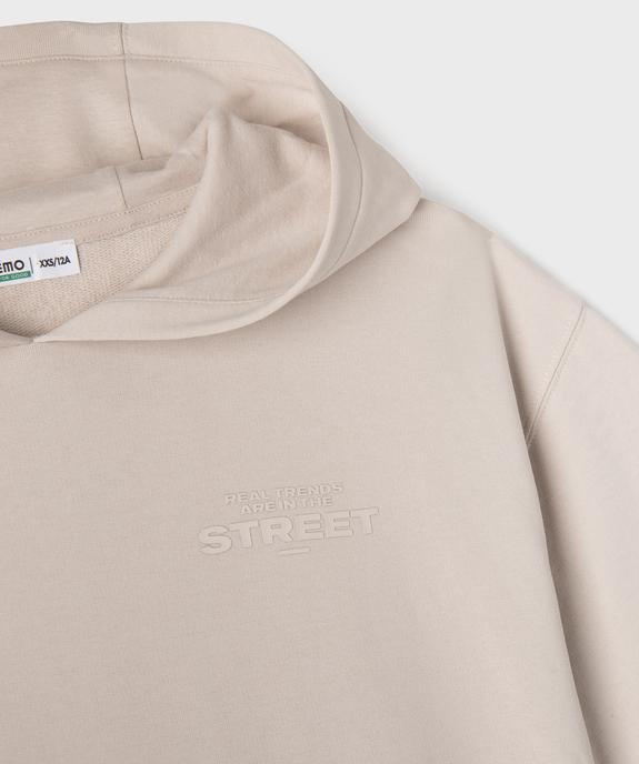 Sweat à manches courtes et capuche garçon vue2 - GEMO 4G GARCON - GEMO