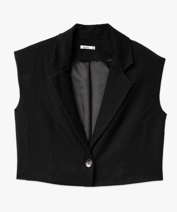 Gilet de costume court fermeture à épaulettes femme vue4 - GEMO(FEMME PAP) - GEMO