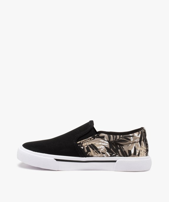 Tennis garçon en toile bicolore style slip-on vue3 - GEMO 4G GARCON - GEMO
