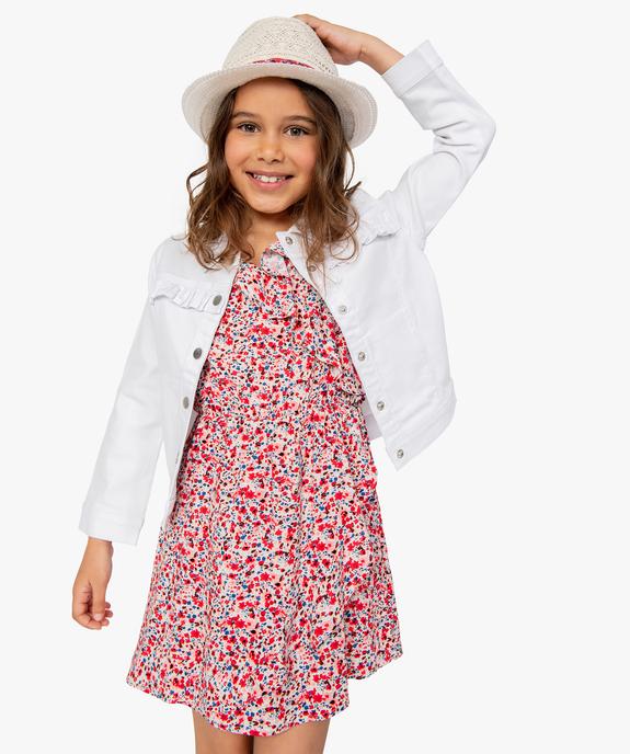 Robe fille fleurie effet portefeuille vue5 - GEMO (ENFANT) - GEMO