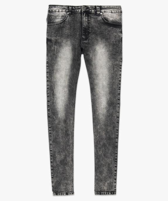 Jean slim aspect usé vue4 - GEMO (HOMME) - GEMO